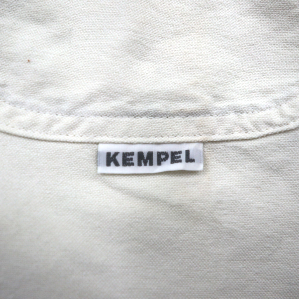 KEMPEL Made in Japan Stand Collar Pullover Shirt, Size L, Band Collar, Chest Pocket, 019-492-52