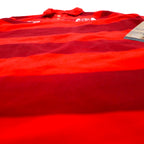 NIKE Striped Polo Shirt M Red Cotton Manchester United FC 543972-605 Unused