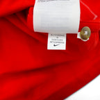 NIKE Striped Polo Shirt M Red Cotton Manchester United FC 543972-605 Unused