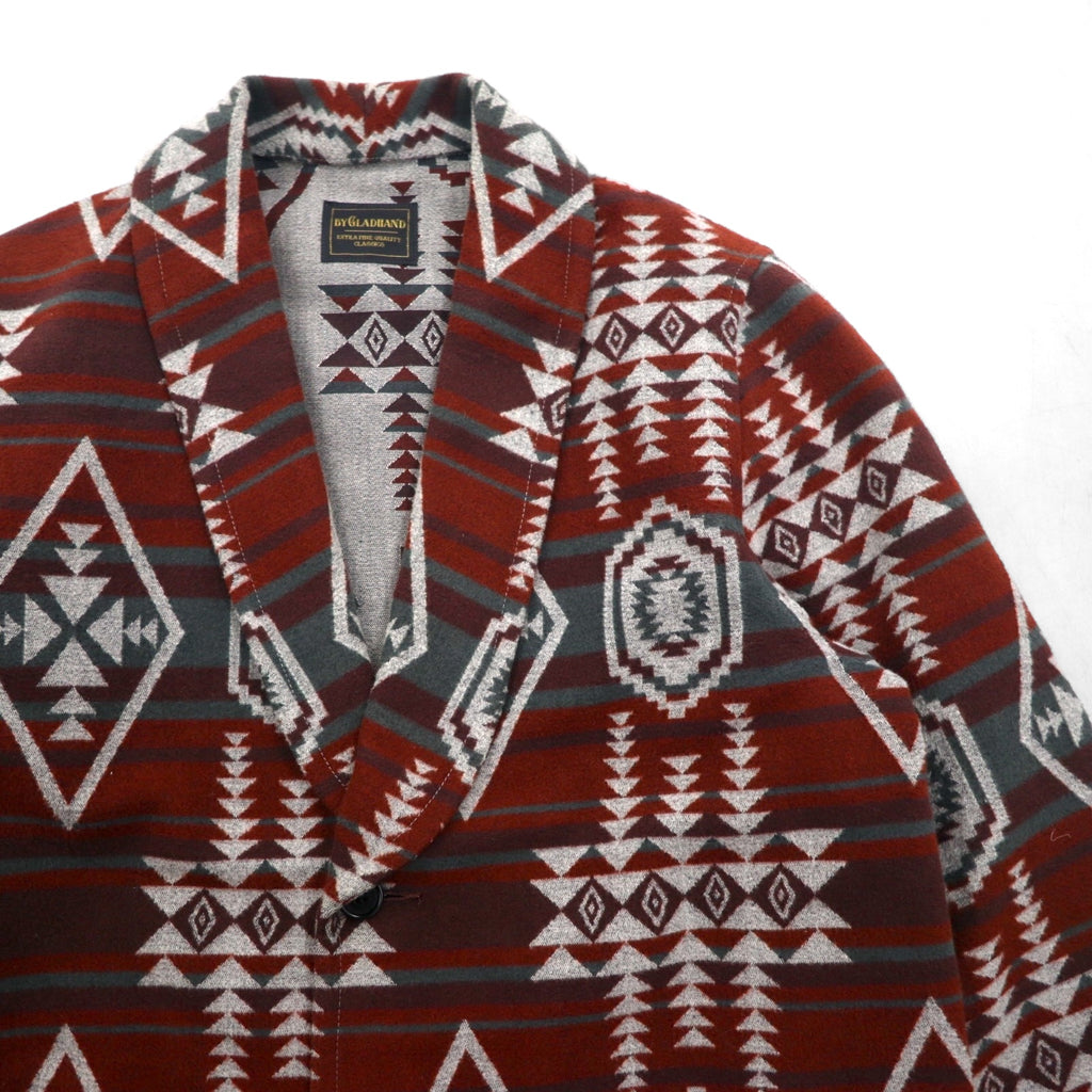 GLAD HAND 日本製 FONTIER JACKET ジャガード テーラードジャケット ブレザー S ネイティブ柄 BYGH-16-AW-10