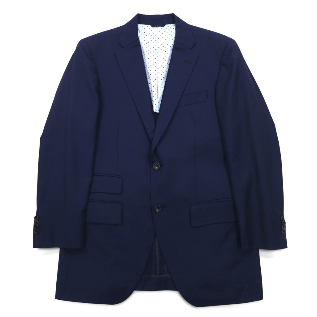 azabu tailor × loro Piana 2B tailored jacket S Navy wool dot lining Made in Japan