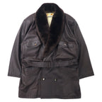 日本然リトテ-古着オンライン-ART GLENHILL FOR MEN ショールカラー ラムレザーコート M ブラウン 羊革 ファー着脱式 日本製-ART GLENHILL FOR MEN Shawl COLLAR Lamb Leather COAT M Brown sheep leather Detachable Japan Made