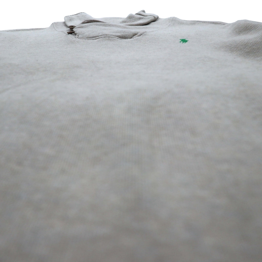 Polo Ralph Lauren 90年代 ショールカラー スウェット トレーナー XL ベージュ スモールポニー刺繡