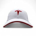 TESLA 6パネルキャップ 58cm ベルト ホワイト コットン