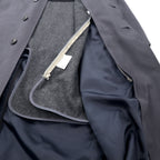 CHAPS RALPH LAUREN 90's Stainless Steel Collar Coat LL Black Cotton Hiyoku Removable Liner