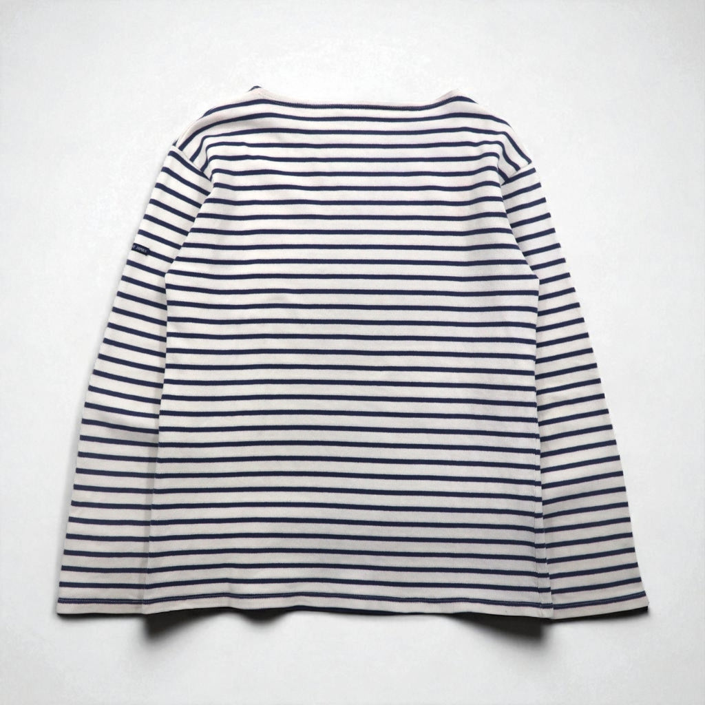 SAINT JAMES フランス製 バスクシャツ ボートネック ロンT L ホワイト コットン ボーダー