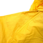 nautica 90s sailing jacket, medium, yellow, cotton, nylon, stowable hood, drawcord