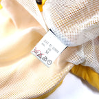 nautica 90s sailing jacket, medium, yellow, cotton, nylon, stowable hood, drawcord