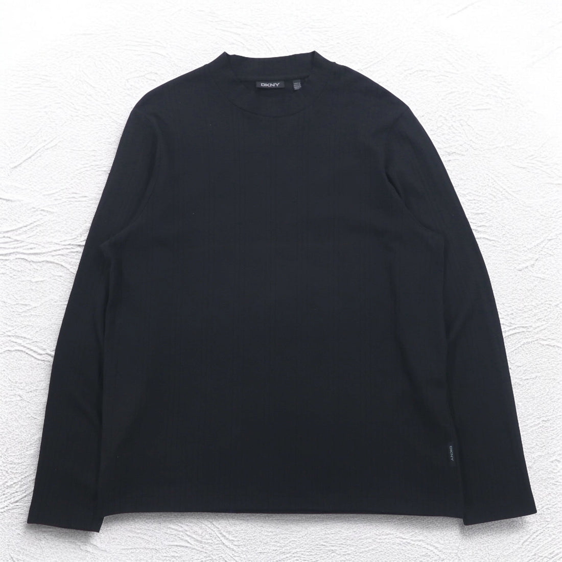 DKNY ボトルネック ロングスリーブTシャツ ロンT L ブラック コットン