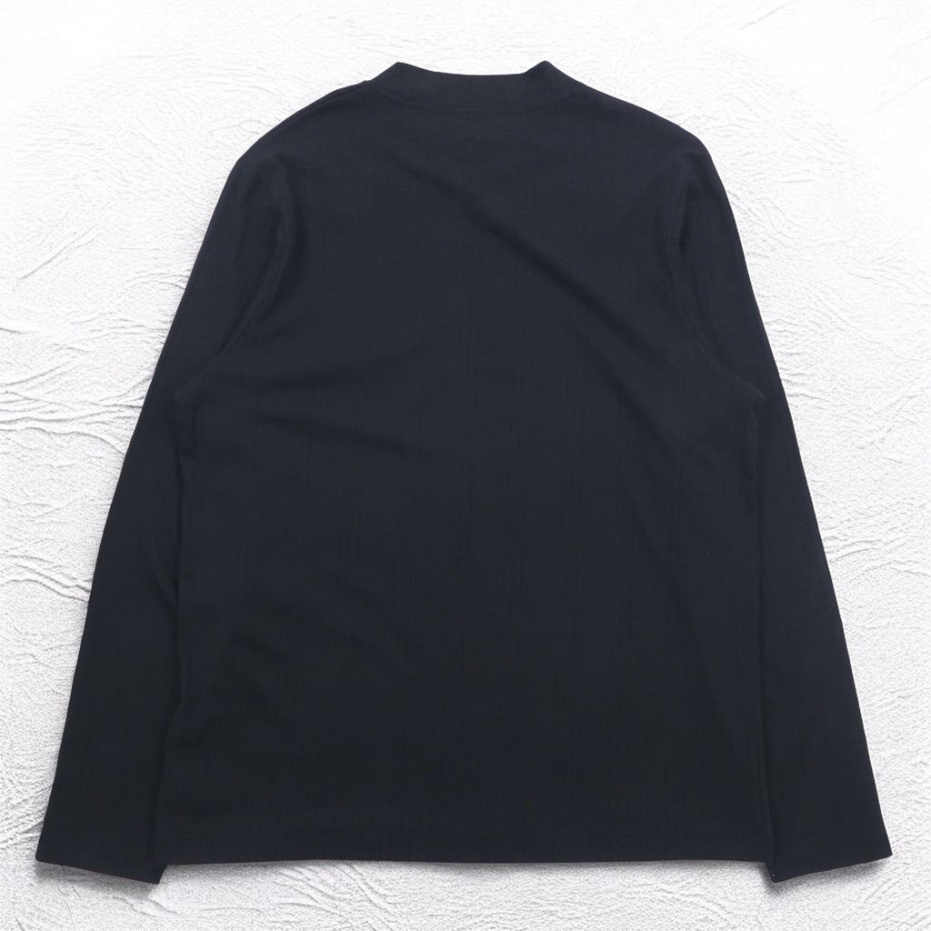 DKNY ボトルネック ロングスリーブTシャツ ロンT L ブラック コットン