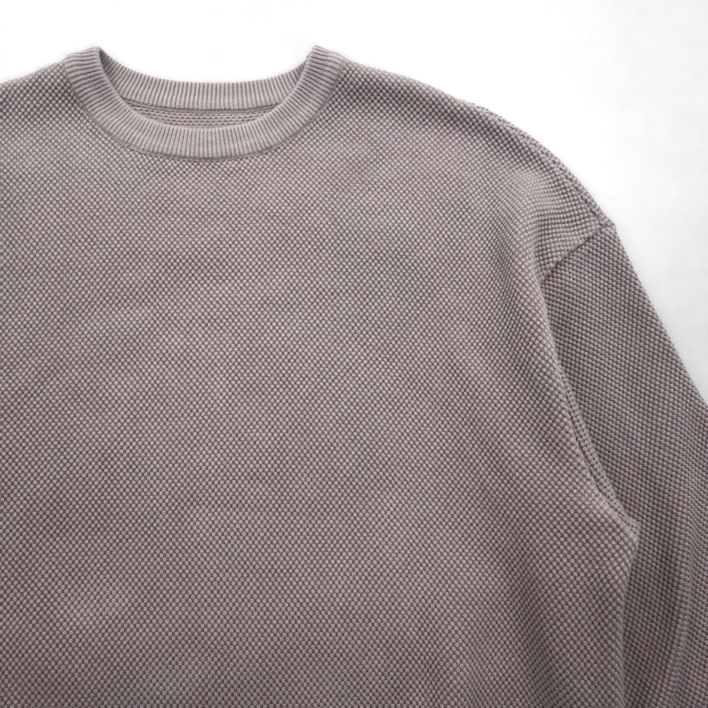crepuscule モスステッチ プルオーバー ニット セーター 鹿の子 M グレー MOSS STITCH P/O ビッグサイズ 1803-001 日本製