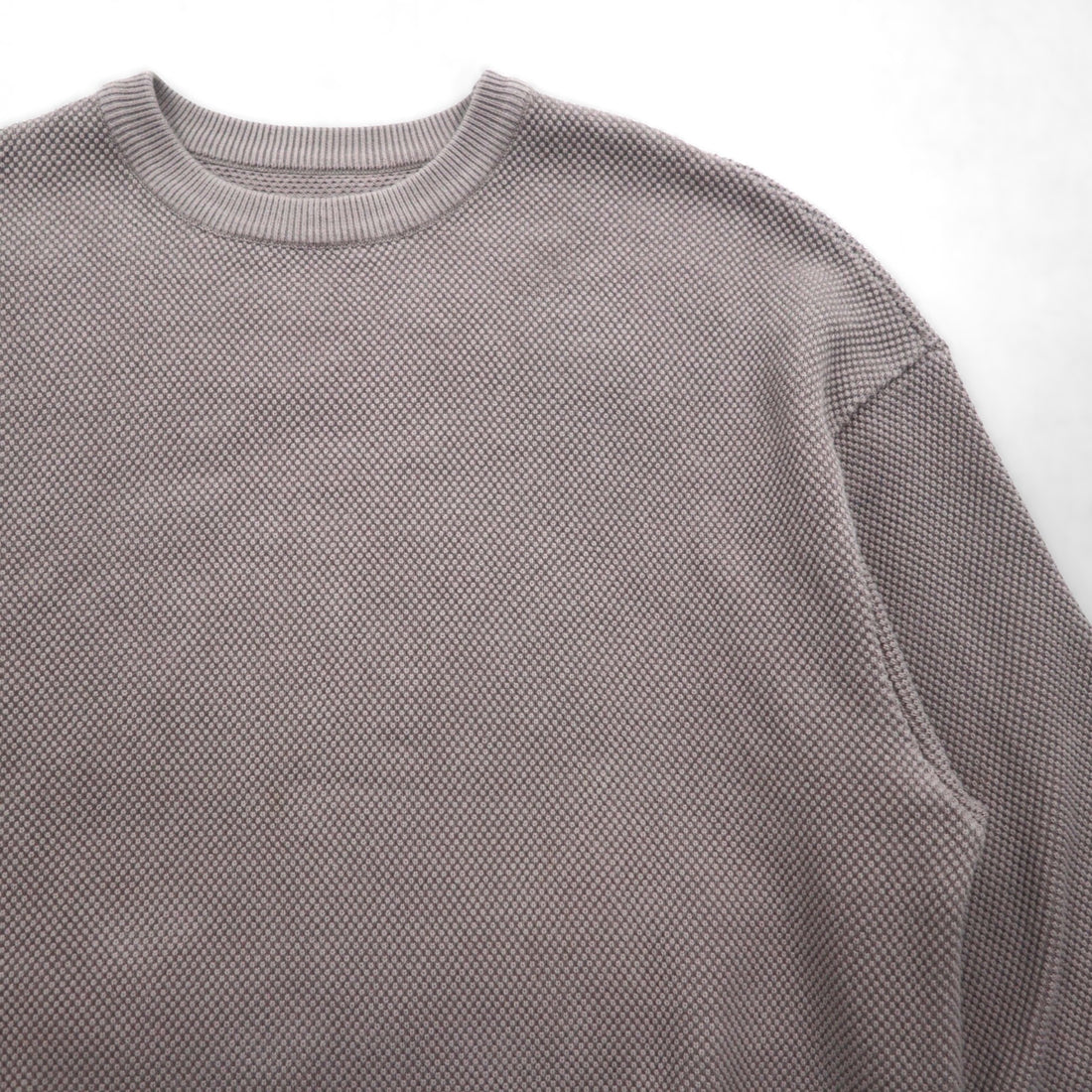 crepuscule モスステッチ プルオーバー ニット セーター 鹿の子 M グレー MOSS STITCH P/O ビッグサイズ 1803-001 日本製