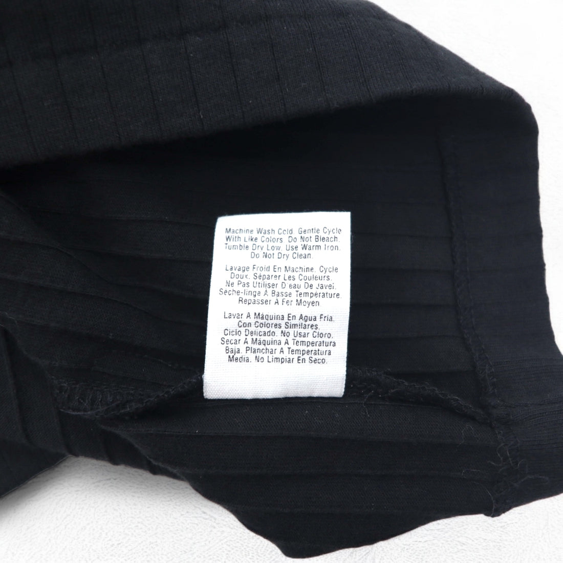 DKNY ボトルネック ロングスリーブTシャツ ロンT L ブラック コットン