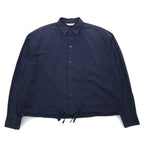 UNUSED Drawcord Shirt XL Navy Cotton Made in Japan