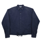 UNUSED Drawcord Shirt XL Navy Cotton Made in Japan