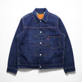 Levi's Premium Big E War Model 1st Type Denim Jacket, Size M, Indigo 1 Trucker Jacket A3147, Cinch Back, Double Pleats, Relaxed Fit