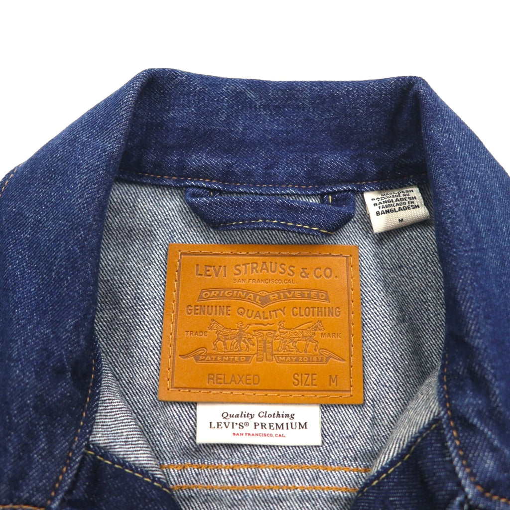 Levi's Premium Big E War Model 1st Type Denim Jacket, Size M, Indigo 1 Trucker Jacket A3147, Cinch Back, Double Pleats, Relaxed Fit