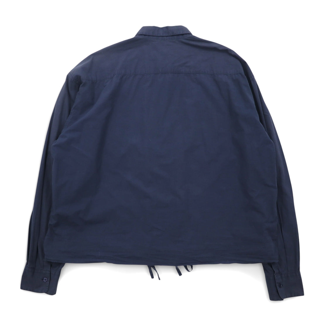 UNUSED Drawcord Shirt XL Navy Cotton Made in Japan