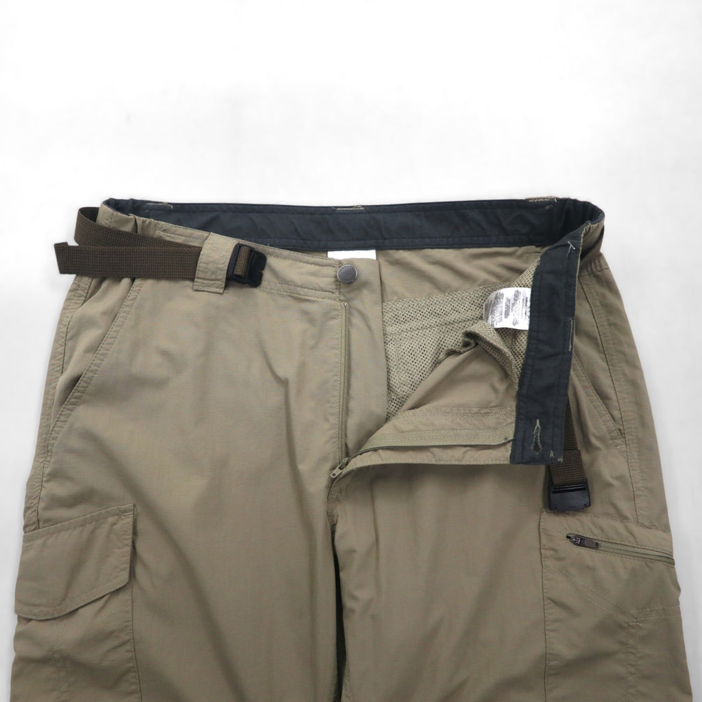 Columbia 2WAY コンバーチブル カーゴパンツ ショートパンツ L オムニシェード OMNI-SHADE 防水 リップストップ Silver Ridge Convertible Pants