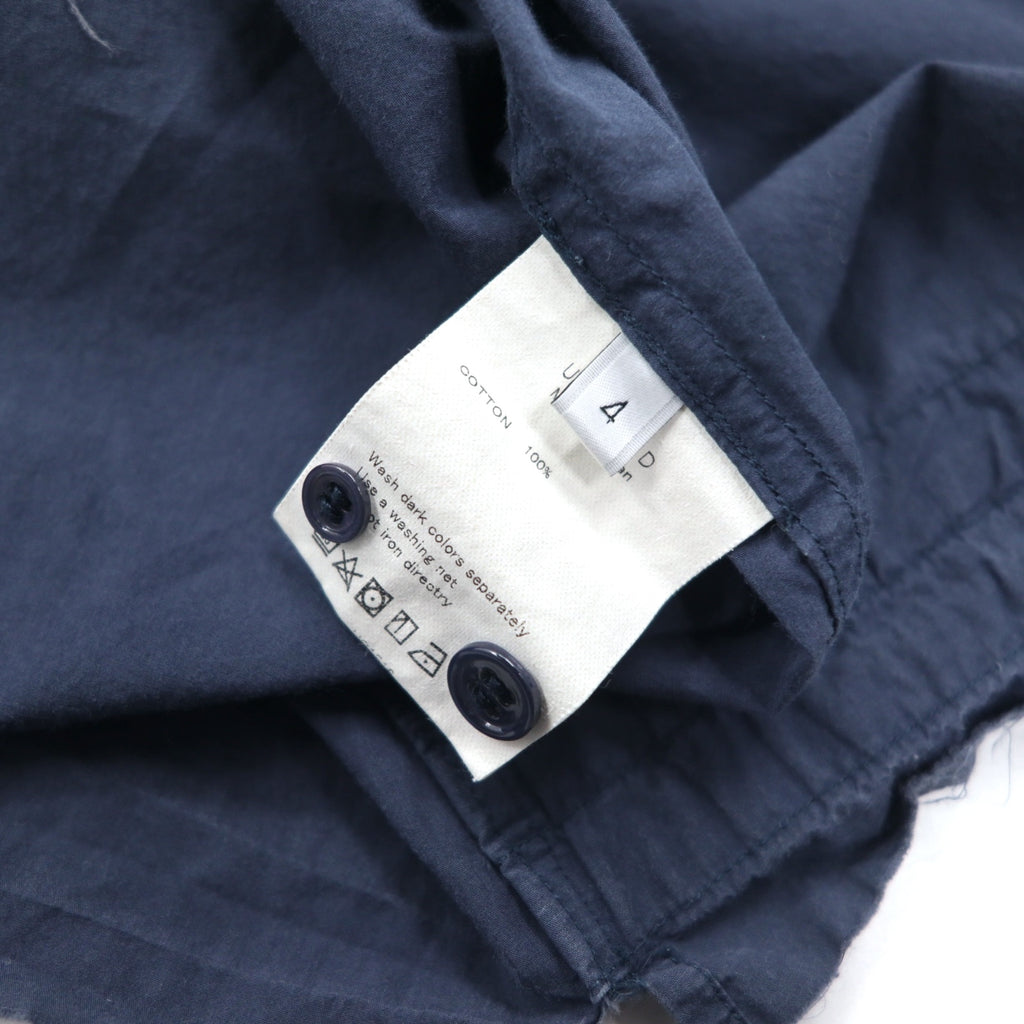 UNUSED Drawcord Shirt XL Navy Cotton Made in Japan