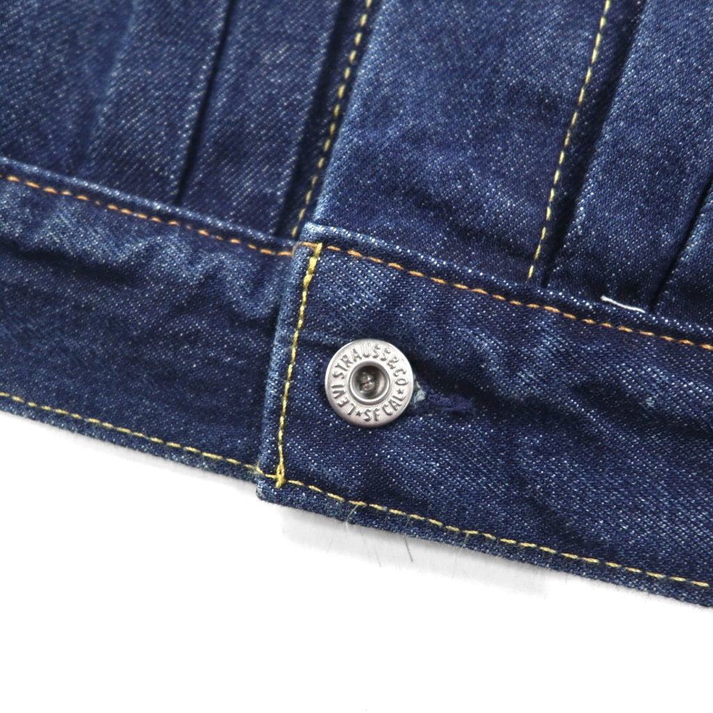 Levi's Premium Big E War Model 1st Type Denim Jacket, Size M, Indigo 1 Trucker Jacket A3147, Cinch Back, Double Pleats, Relaxed Fit