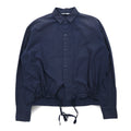 UNUSED Drawcord Shirt XL Navy Cotton Made in Japan