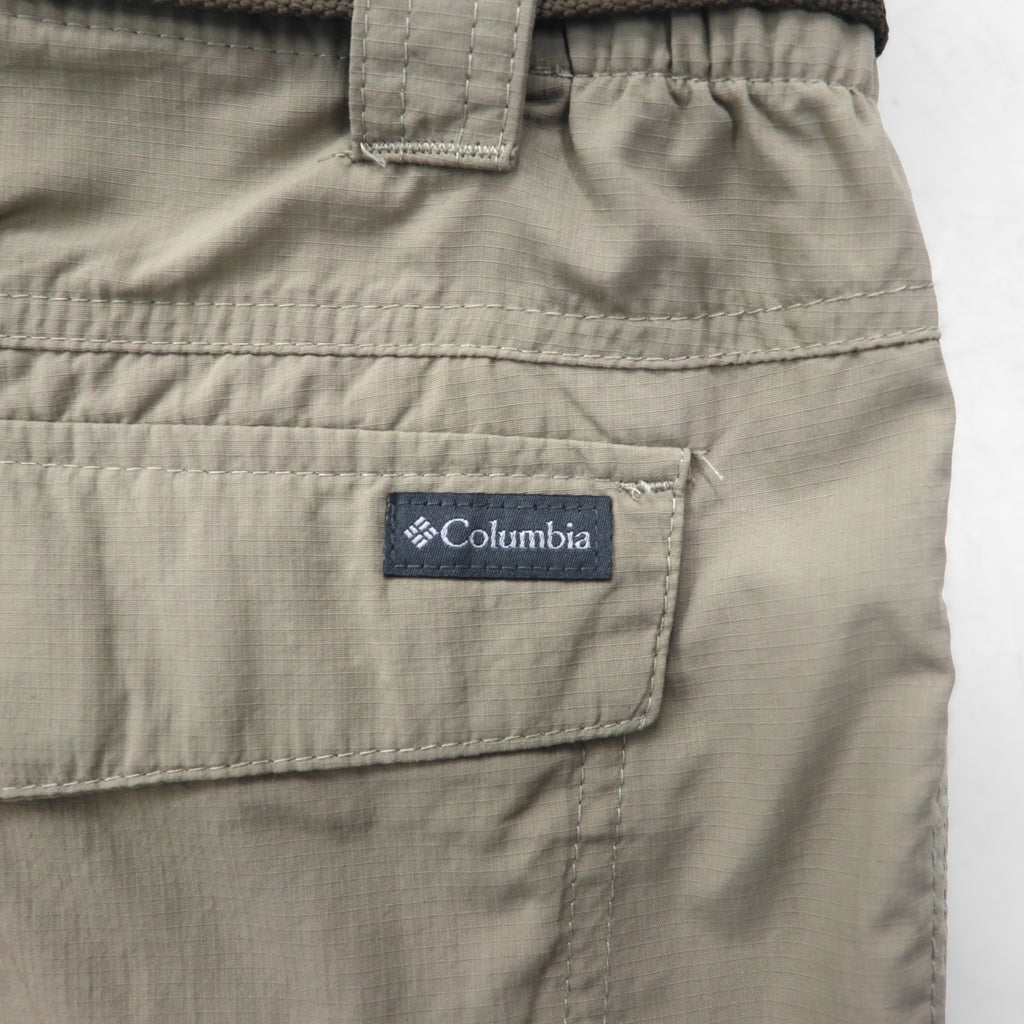 Columbia 2WAY コンバーチブル カーゴパンツ ショートパンツ L オムニシェード OMNI-SHADE 防水 リップストップ Silver Ridge Convertible Pants