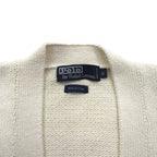Polo Ralph Lauren 90s Knit V-Neck Cardigan L White Small Pony Embroidery Unused