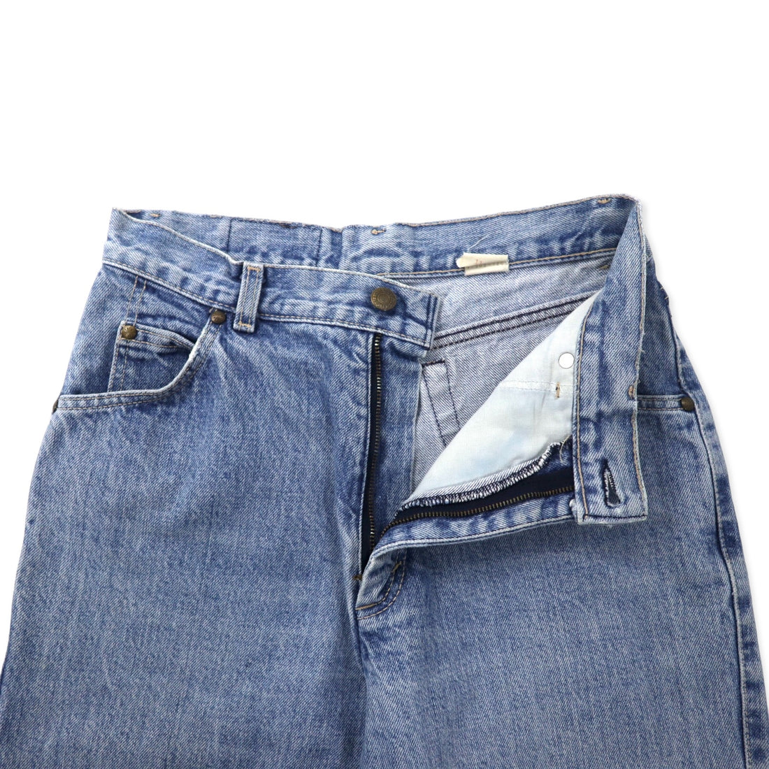Levi's Made in USA 80's High Rise Tapered Jeans Denim Pants 11 Blue Ice Wash Cotton Button Back 573 White Tab 57902-7206