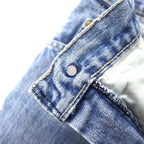 Levi's Made in USA 80's High Rise Tapered Jeans Denim Pants 11 Blue Ice Wash Cotton Button Back 573 White Tab 57902-7206