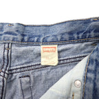Levi's Made in USA 80's High Rise Tapered Jeans Denim Pants 11 Blue Ice Wash Cotton Button Back 573 White Tab 57902-7206
