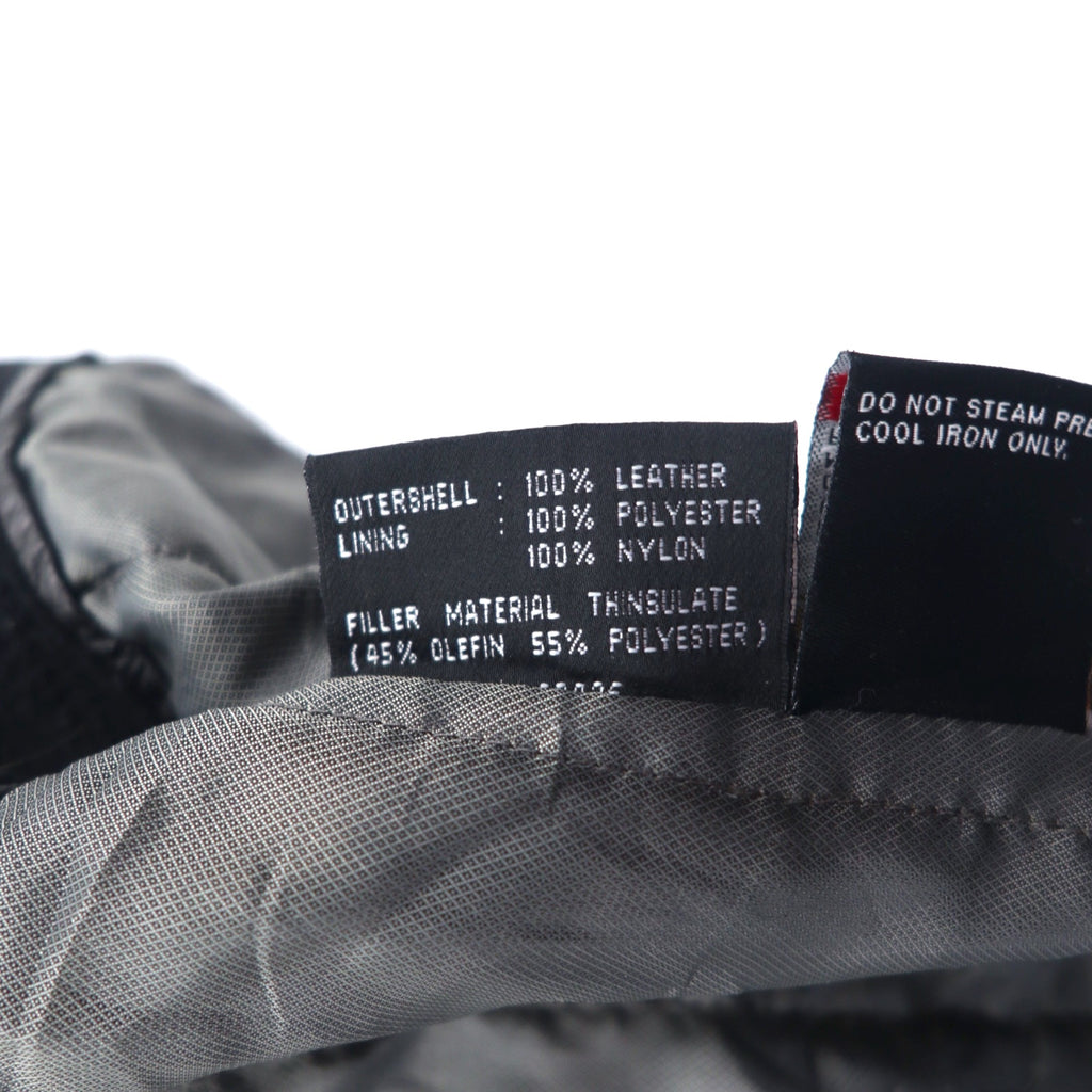 90年代 PELLE STUDIO ( WILSONS ) Thinsulate 中綿 レザーコート カーコート M ブラック レザー ライナー着脱式