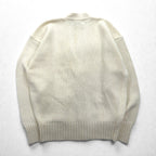 Polo Ralph Lauren 90s Knit V-Neck Cardigan L White Small Pony Embroidery Unused