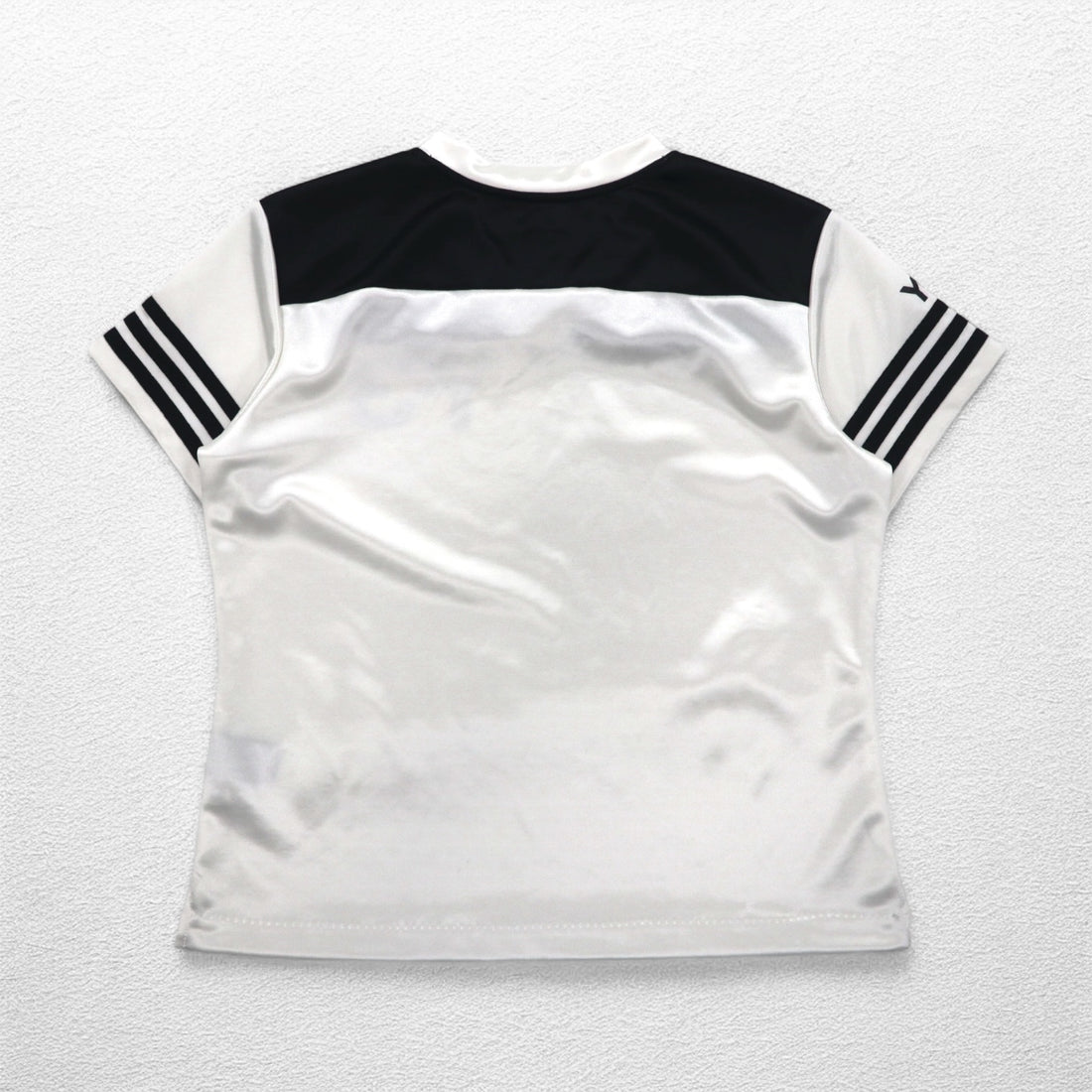 Y-3 ( YOHJI YAMAMOTO × adidas ) ゲームシャツ S ブラック ホワイト サテン ポリエステル ユニフォーム