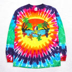 GRATEFUL DEAD ダンシングベア タイダイ ロングスリーブTシャツ ロンT M マルチカラー DELTAボディ グレートフルデッド