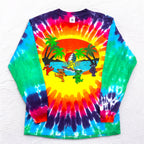 GRATEFUL DEAD ダンシングベア タイダイ ロングスリーブTシャツ ロンT M マルチカラー DELTAボディ グレートフルデッド