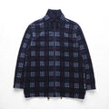BURBERRY Nova Check Full Zip Fleece Jacket L Navy Drawcord