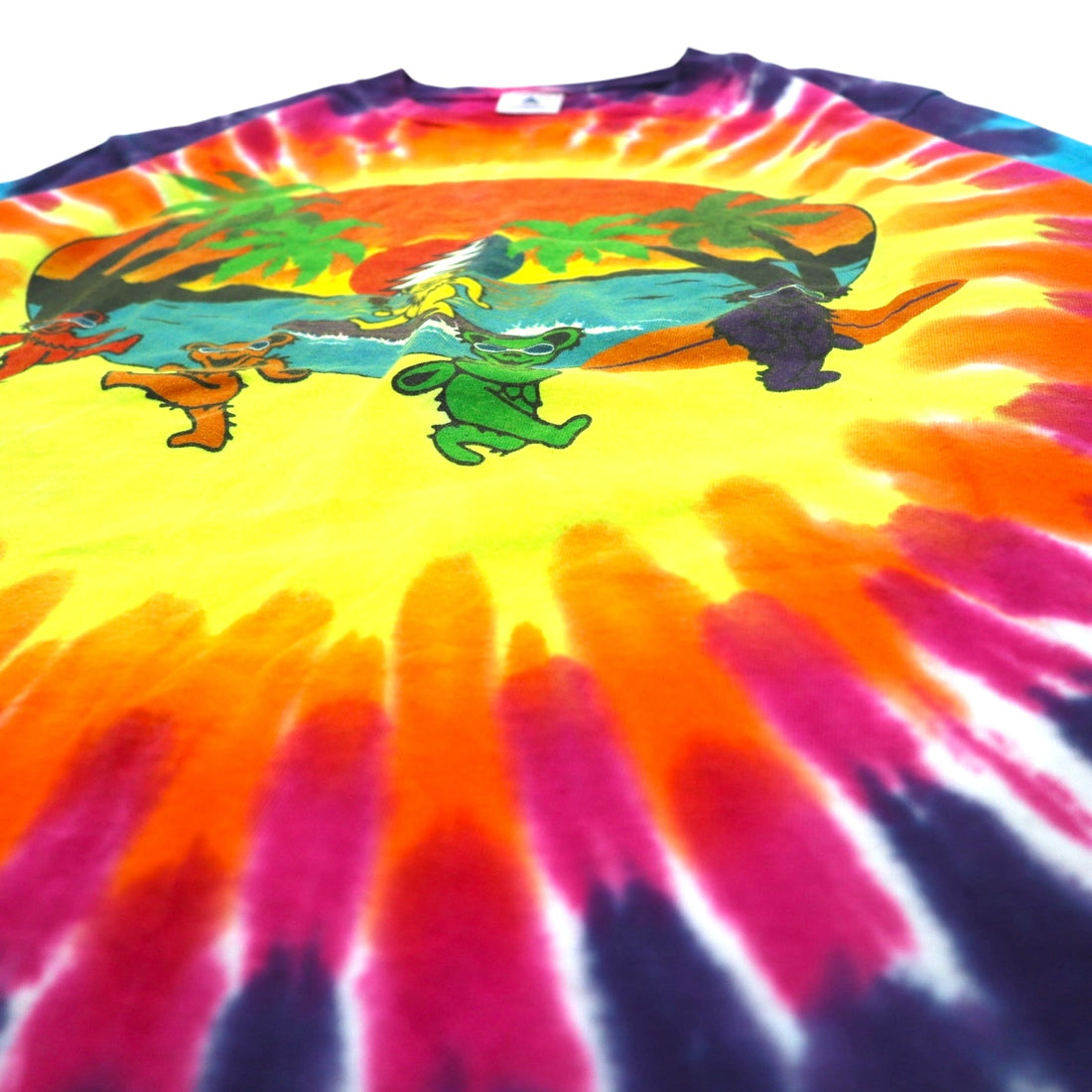 GRATEFUL DEAD ダンシングベア タイダイ ロングスリーブTシャツ ロンT M マルチカラー DELTAボディ グレートフルデッド