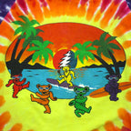 GRATEFUL DEAD ダンシングベア タイダイ ロングスリーブTシャツ ロンT M マルチカラー DELTAボディ グレートフルデッド