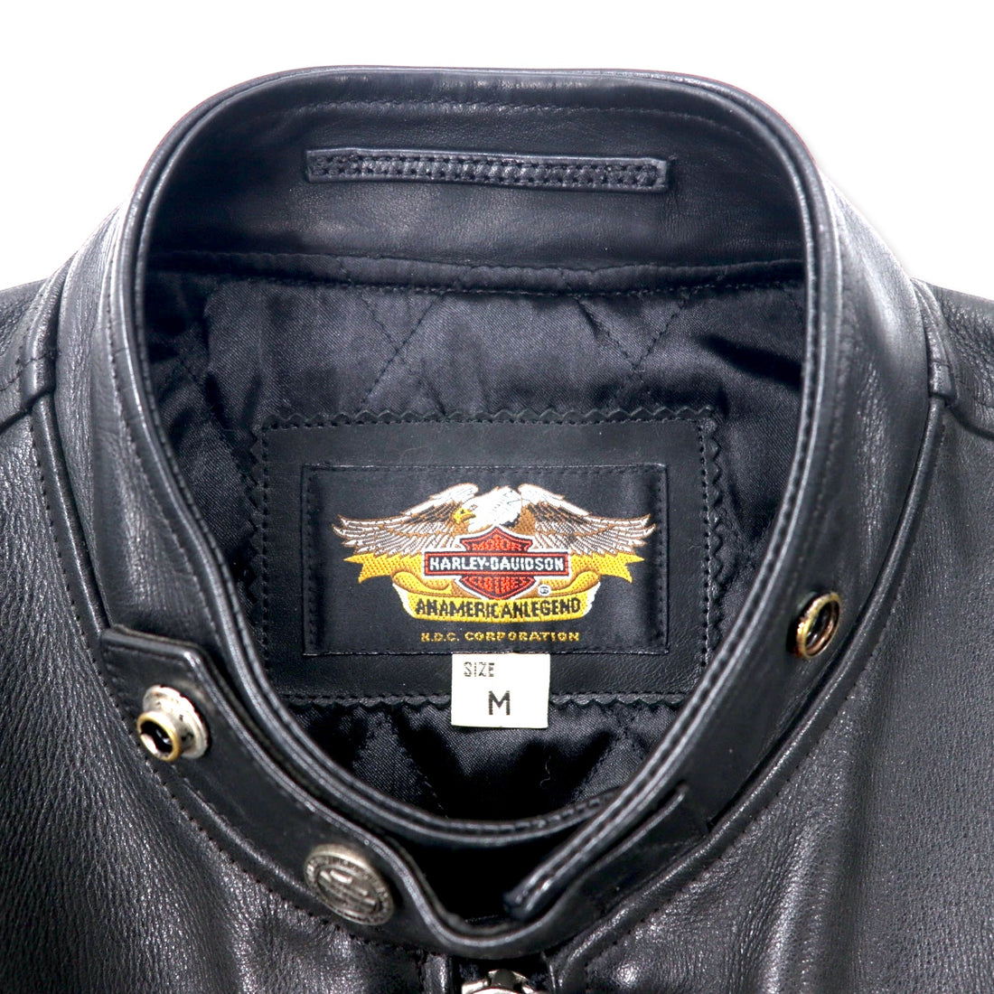 HARLEY DAVIDSON シングル ライダース レザージャケット M ブラック 牛革 キルティングライナー 40192