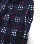BURBERRY Nova Check Full Zip Fleece Jacket L Navy Drawcord