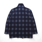 BURBERRY Nova Check Full Zip Fleece Jacket L Navy Drawcord