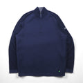 HUGO BOSS Made in Turkey Half Zip Knit Sweater XL Navy Wool