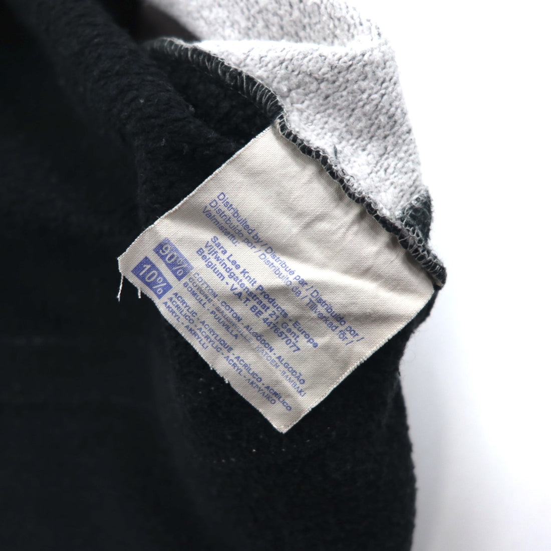 Champion USA 90s Made in Italy Half Zip Layered Sweatshirt XL Grey Cotton Script Logo Patch