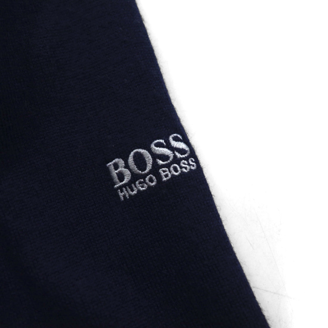 HUGO BOSS Made in Turkey Half Zip Knit Sweater XL Navy Wool