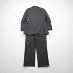 Polo Ralph Lauren 80s Made in Japan Peak Lapel Double-Breasted Suit, Size M, Gray, Gold Buttons