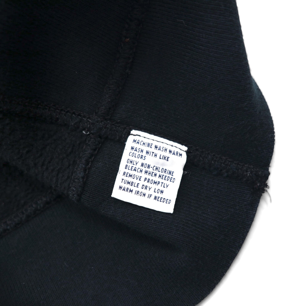 Polo Ralph Lauren 90s Reverse Weave Pullover Hoodie, Size XL, Black, with Embroidered Emblem Logo