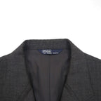 Polo Ralph Lauren 80s Made in Japan Peak Lapel Double-Breasted Suit, Size M, Gray, Gold Buttons