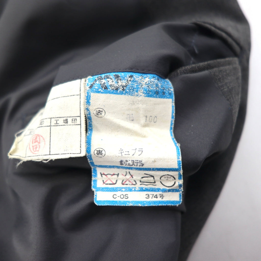 Polo Ralph Lauren 80s Made in Japan Peak Lapel Double-Breasted Suit, Size M, Gray, Gold Buttons