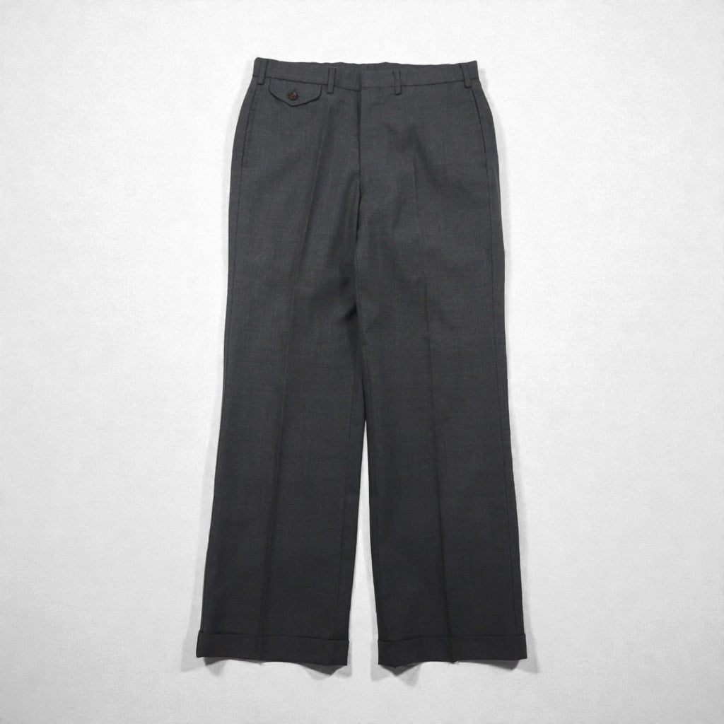 Polo Ralph Lauren 80s Made in Japan Peak Lapel Double-Breasted Suit, Size M, Gray, Gold Buttons